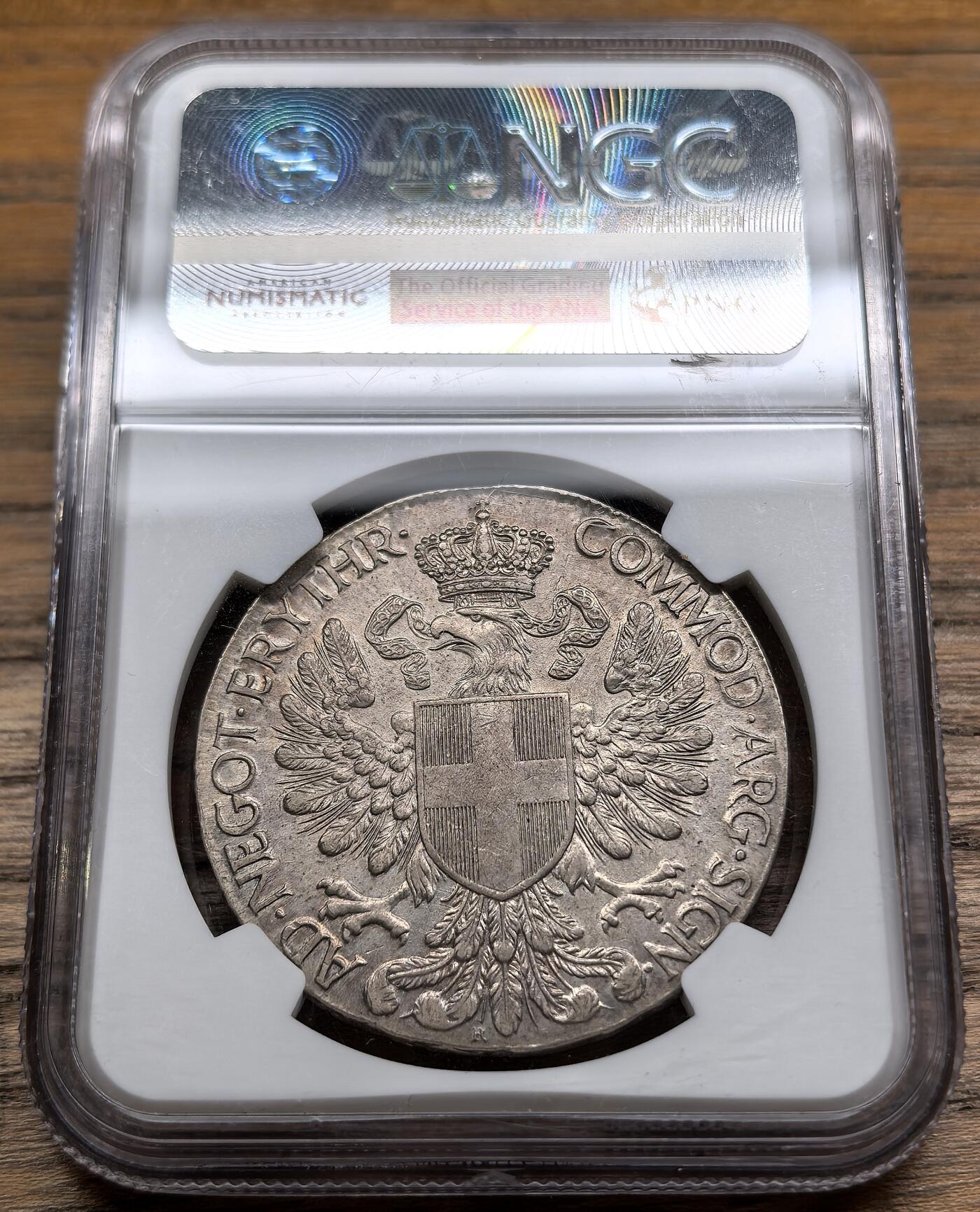 凡希社世界钱币微拍第二百八十九期 1918意属厄立特里亚talero大银NGC-XFD
