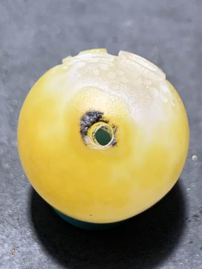 精美亚光冰飘战国红玛瑙手工雕刻道字圆珠一颗 精美亚光冰飘战国红玛瑙手工雕刻道字圆珠一颗