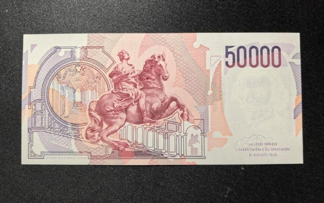 意大利 1984年 初版 50000里拉 纸币 全新UNC