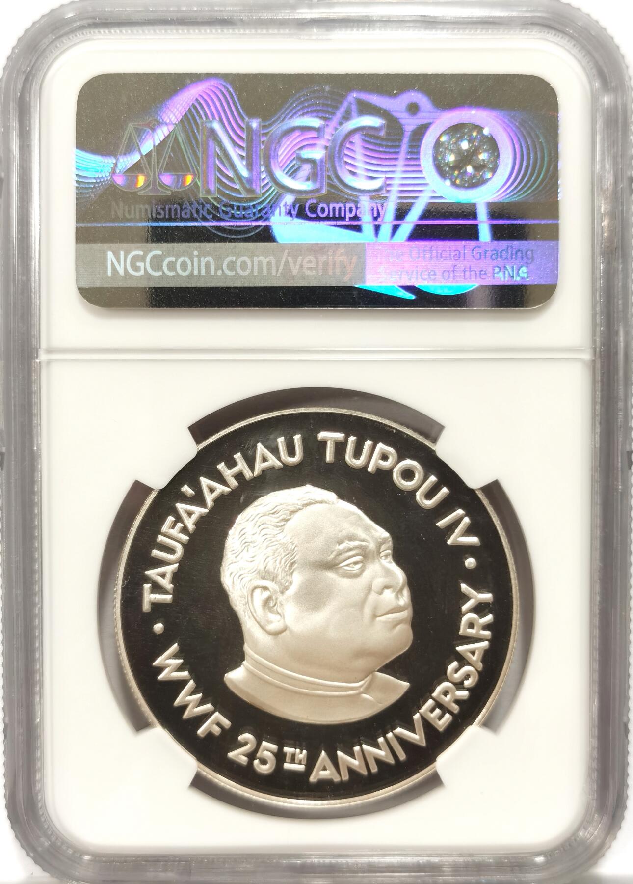 博洋堂世界钱币拍卖第099期（全场包邮） NGC PF69UC 汤加1986年野生动物保护基金会座头鲸2潘加精制银币，更高分仅有三枚