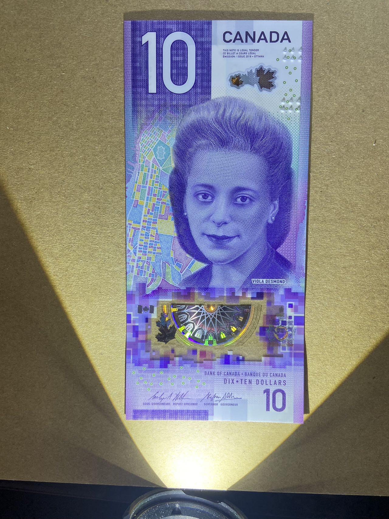 【炜奕收藏】，第十八期 加拿大10元塑料钞，UNC品相