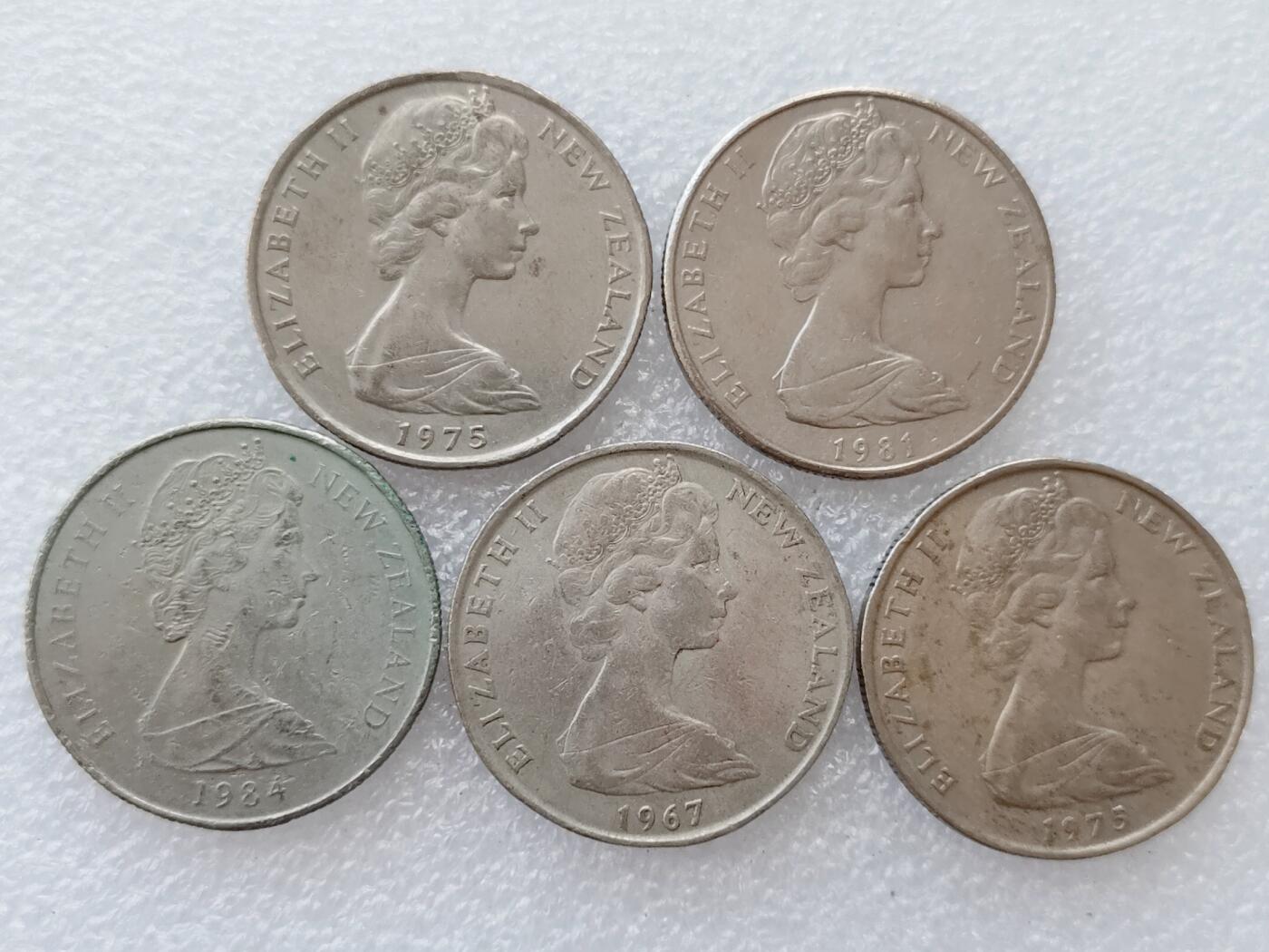 第一海外回流一元起拍收藏 散集专场 第136期. 新西兰50分 5枚