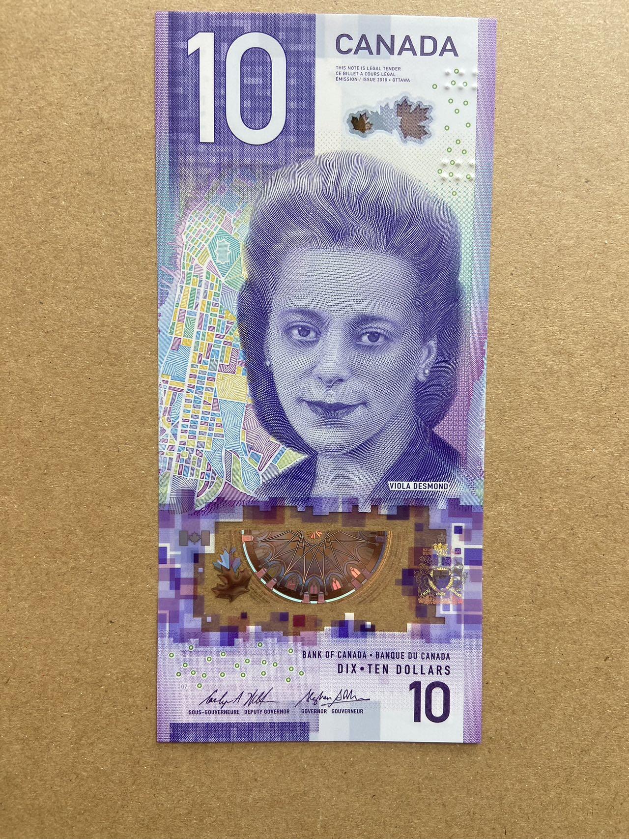 【炜奕收藏】，第十八期 加拿大10元塑料钞，UNC品相