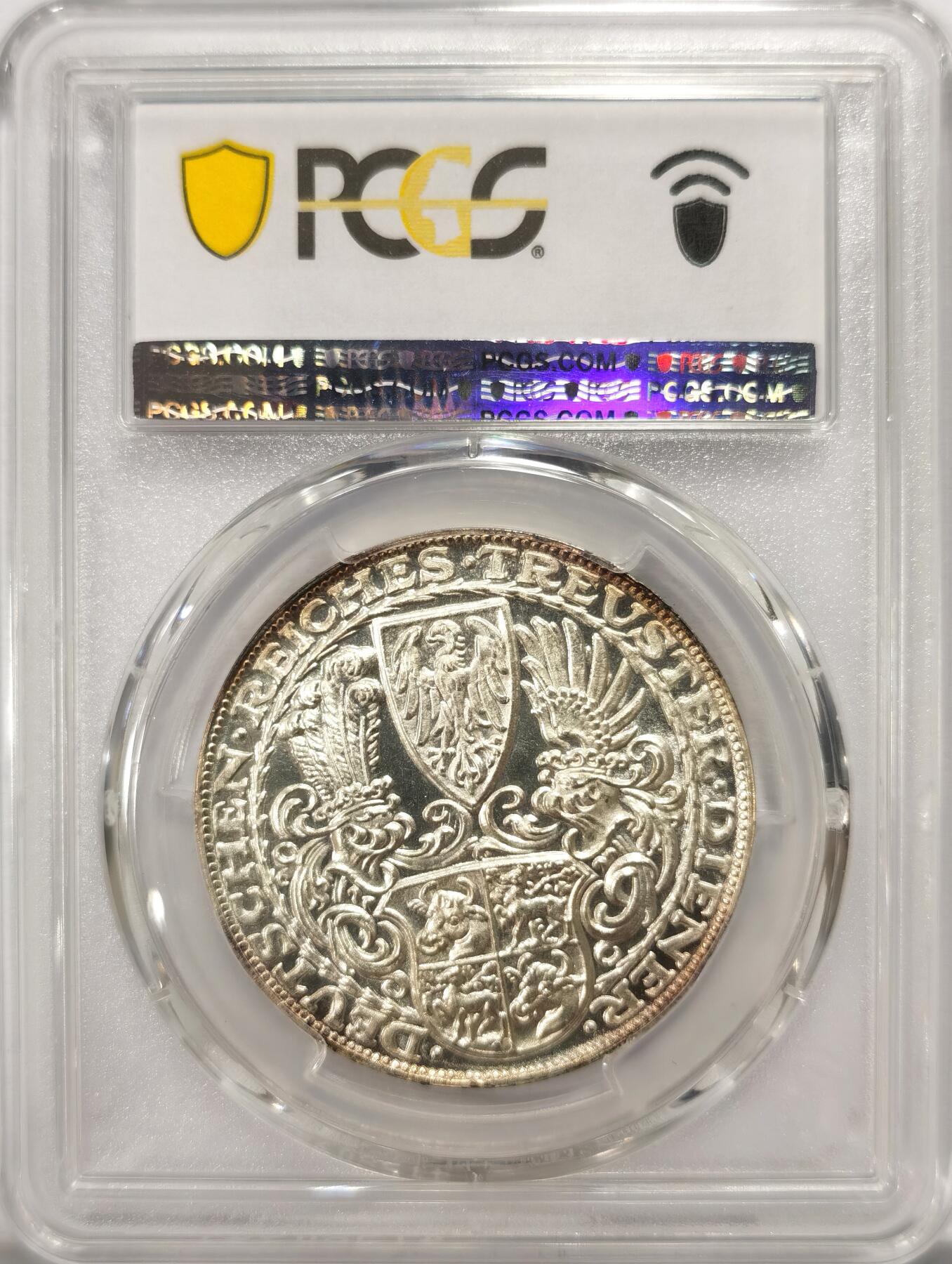 博洋堂世界钱币拍卖第099期（全场包邮） PCGS SP64 德国1927年兴登堡80寿辰精制大银章 少见的