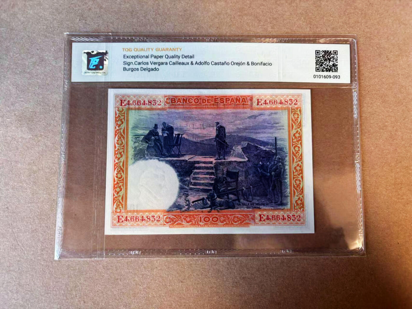 【Blue Auction】✨世界纸币精拍第575期【精】 西班牙 1925年100比塞塔 TQG66EPQ 