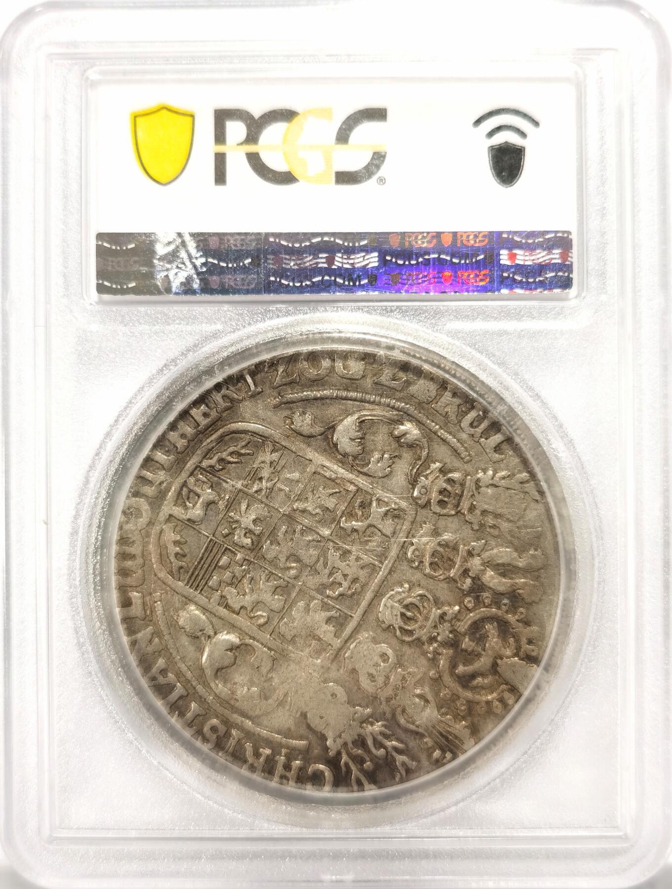 博洋堂世界钱币拍卖第099期（全场包邮） PCGS AU55 布伦瑞克-吕内堡-策勒1663年野人老泰勒银币 PCGS评级榜冠军分 唯一一枚