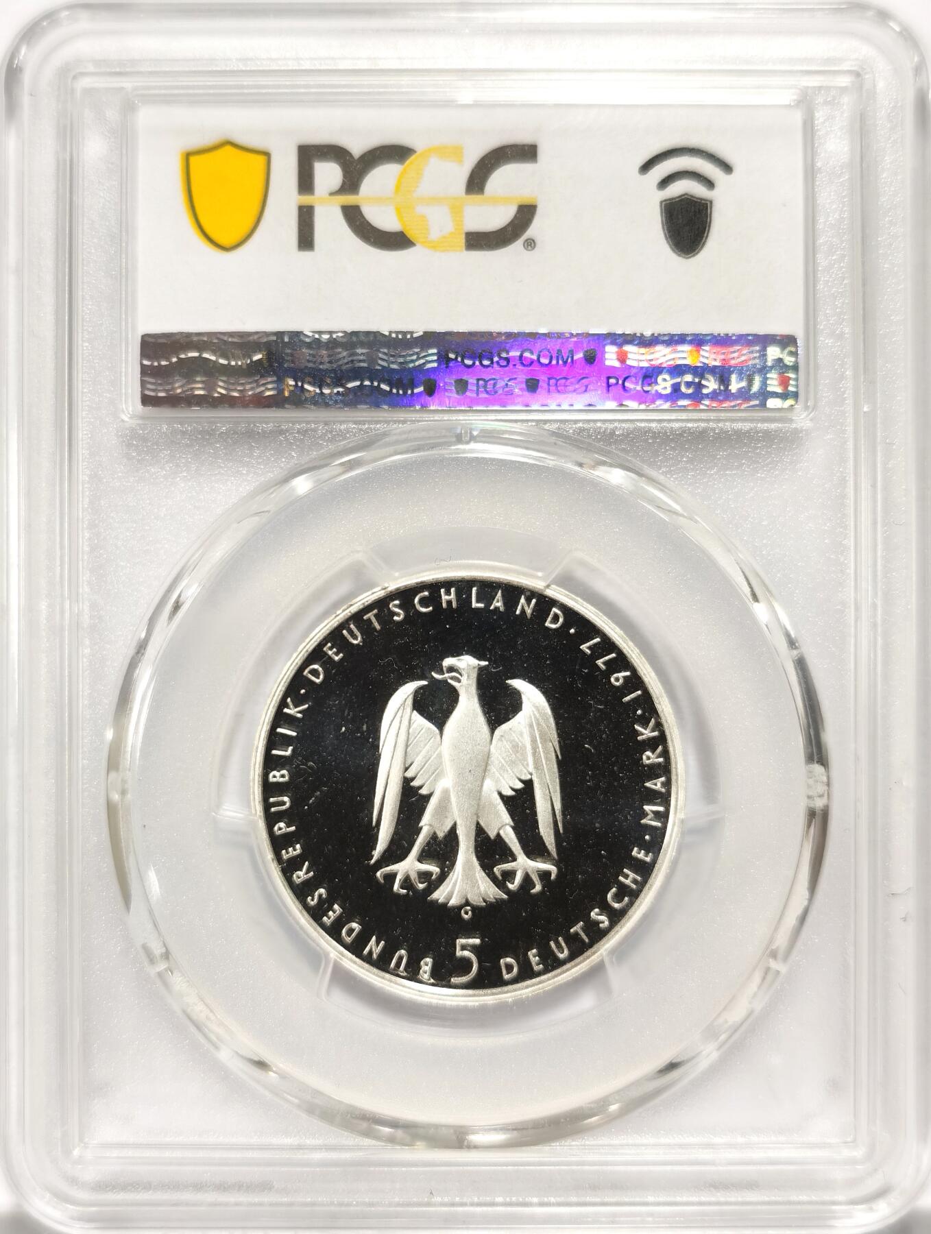 博洋堂世界钱币拍卖第099期（全场包邮） PCGS PR69DCAM 联邦德国1977年诗人克莱斯特诞辰200周年5马克精制银币