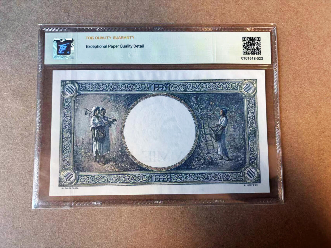 【Blue Auction】✨世界纸币精拍第575期【精】 罗马尼亚 1941年1000雷 法属风 TQG66EPQ 