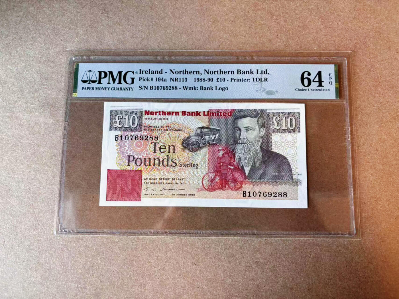 【Blue Auction】✨世界纸币精拍第575期【精】 【88尾】北爱尔兰 1989年10镑 PMG64EPQ 