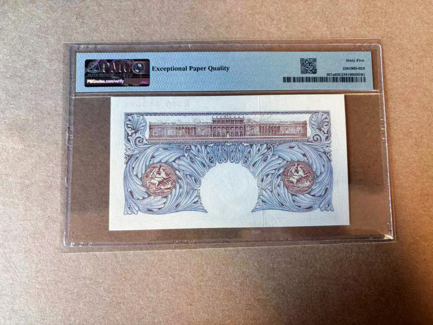 【Blue Auction】✨世界纸币精拍第575期【精】 英国 A序列1940-48年1镑 PMG65EPQ 