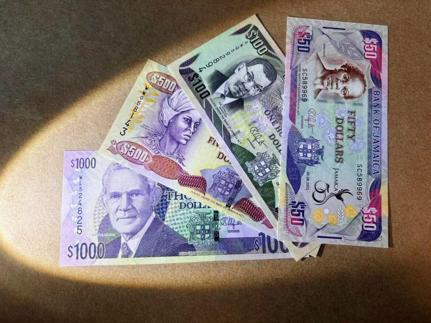 【Blue Auction】✨世界纸币精拍第575期【精】 【一组4张】牙买加 2012年50-1000元 全新UNC