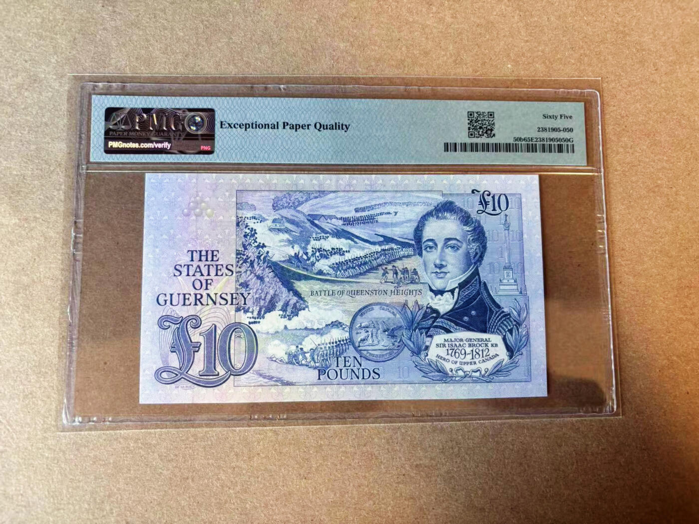 【Blue Auction】✨世界纸币精拍第575期【精】 根西 1980-89年10镑 PMG65EPQ 背面大场景