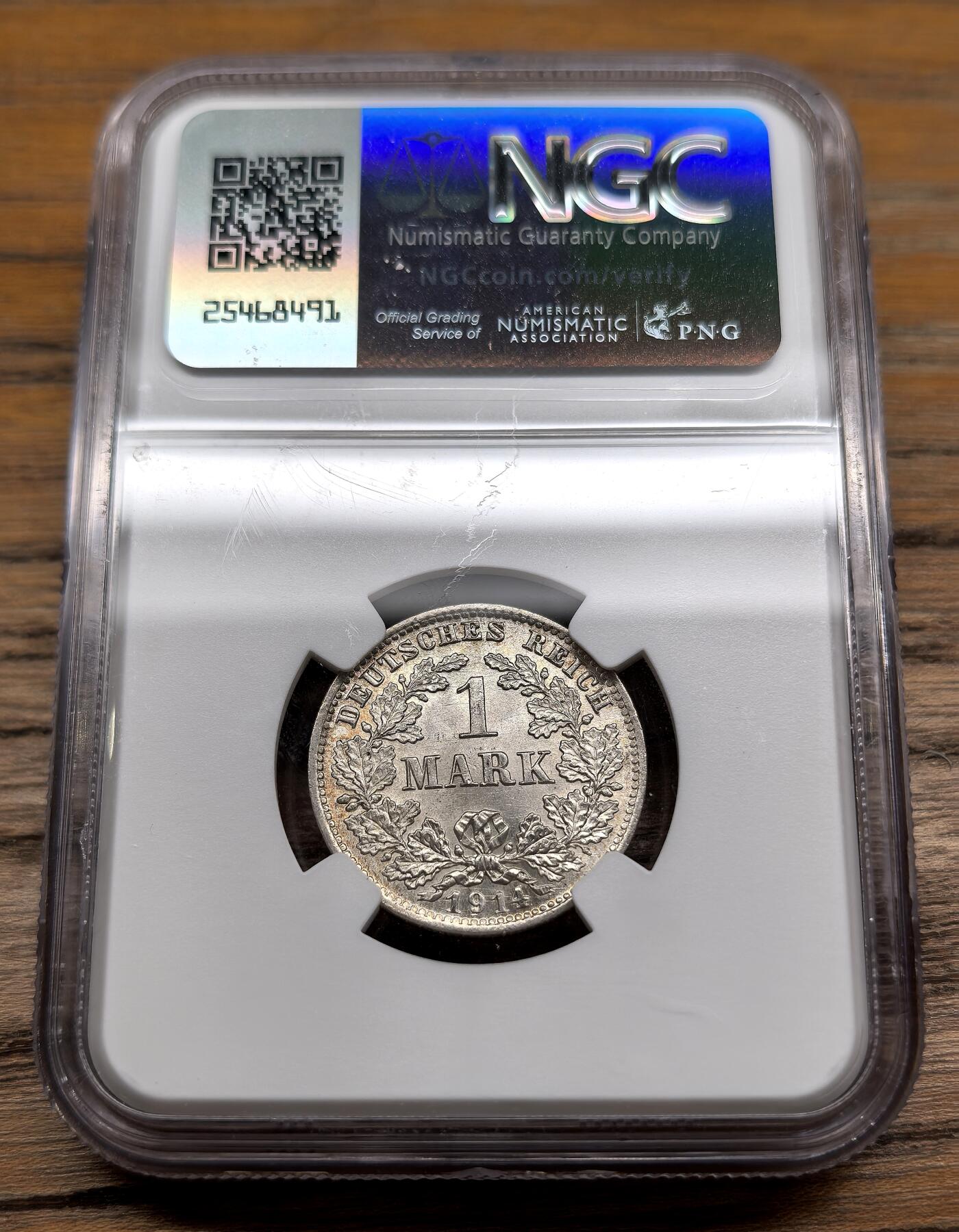 凡希社世界钱币微拍第二百八十九期 1914D德意志帝国银马克NGC-MS67高分难得！