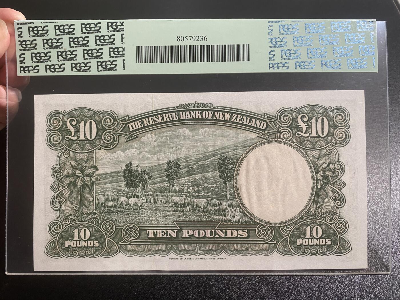 【纸迷金醉】精品纸币第2场 新西兰 1967年10镑 PCGS67PPQ 