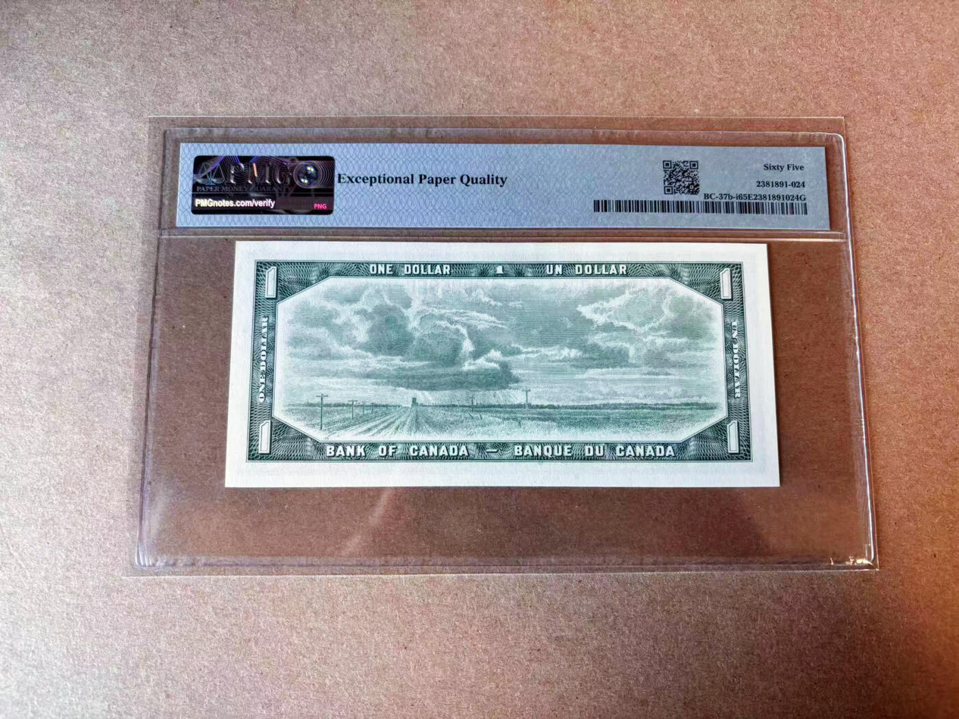 【Blue Auction】✨世界纸币精拍第575期【精】 【无47】加拿大 1954年1元 女王 PMG65EPQ 
