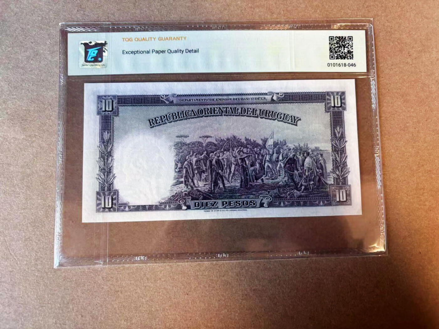 【Blue Auction】✨世界纸币精拍第575期【精】 乌拉圭 1935年10比索 背面大场景精美 TQG66EPQ 