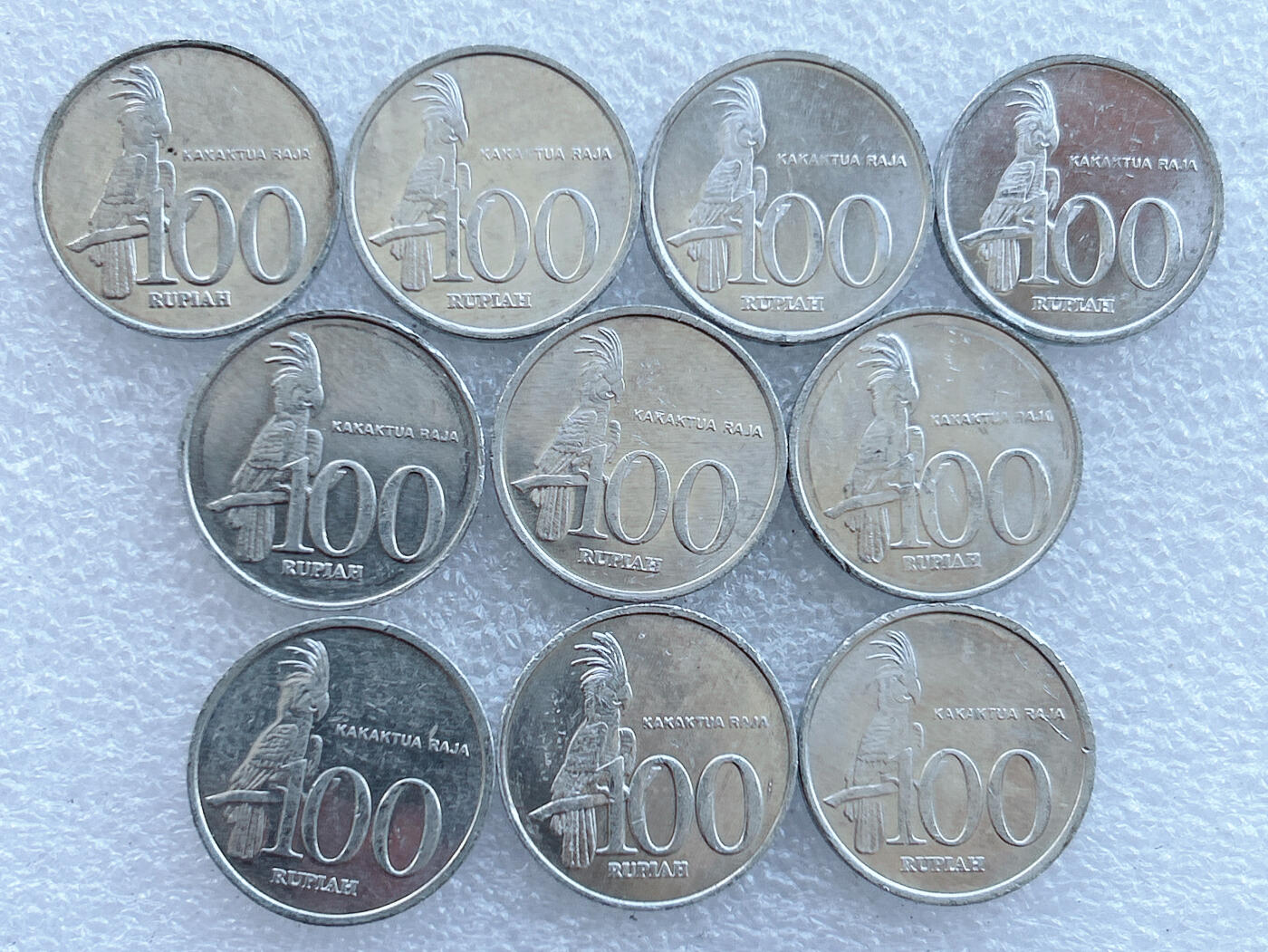 第一海外回流一元起拍收藏 散集专场 第137期. 印度尼西亚100卢比铝币 10枚