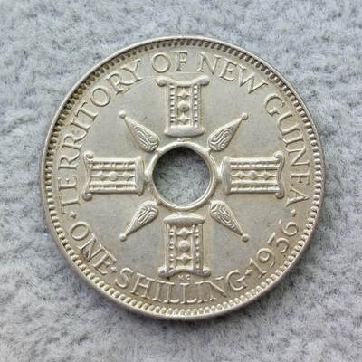 新几内亚1936年乔治五世1先令银币 - 新几内亚1936年乔治五世1先令银币