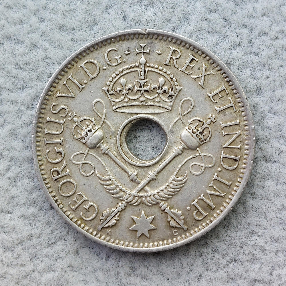 新几内亚1945年乔治六世1先令银币