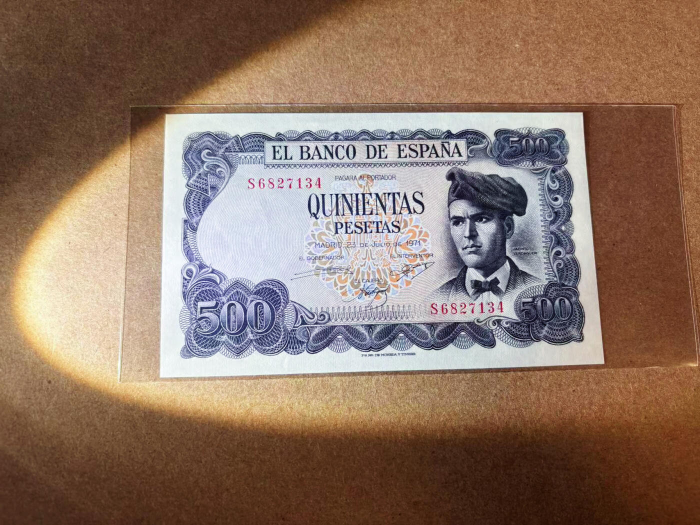 【Blue Auction】✨世界纸币精拍第576期【精】 西班牙 1971年500比塞塔 UNC- 