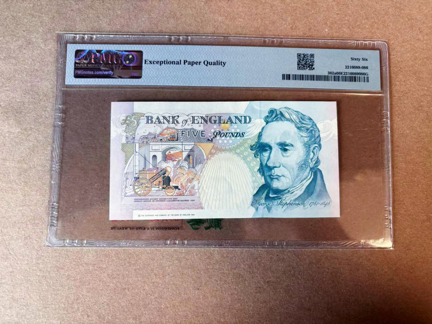 【Blue Auction】✨世界纸币精拍第576期【精】 英国 1990年5镑 皇冠版 PMG66EPQ 