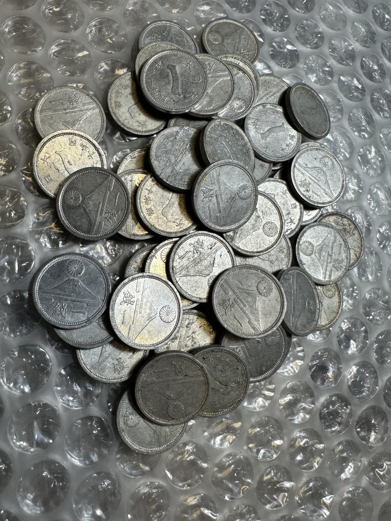 批量日本钱币，章 日本昭和时期锡制一钱100枚
