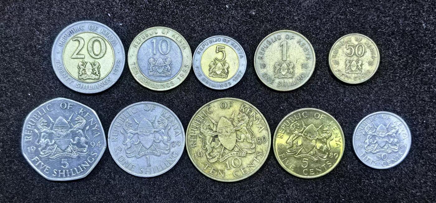 北京马甸外国币专卖微拍第130期，外国非贵金属流通币，纪念币，专场，陆续上新，欢迎关注 肯尼亚新老2个版
