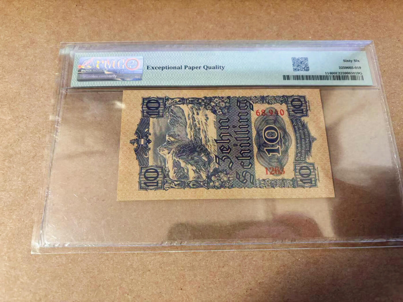 【Blue Auction】✨世界纸币精拍第577期【精】 奥地利 1945年10先令 PMG66EPQ 