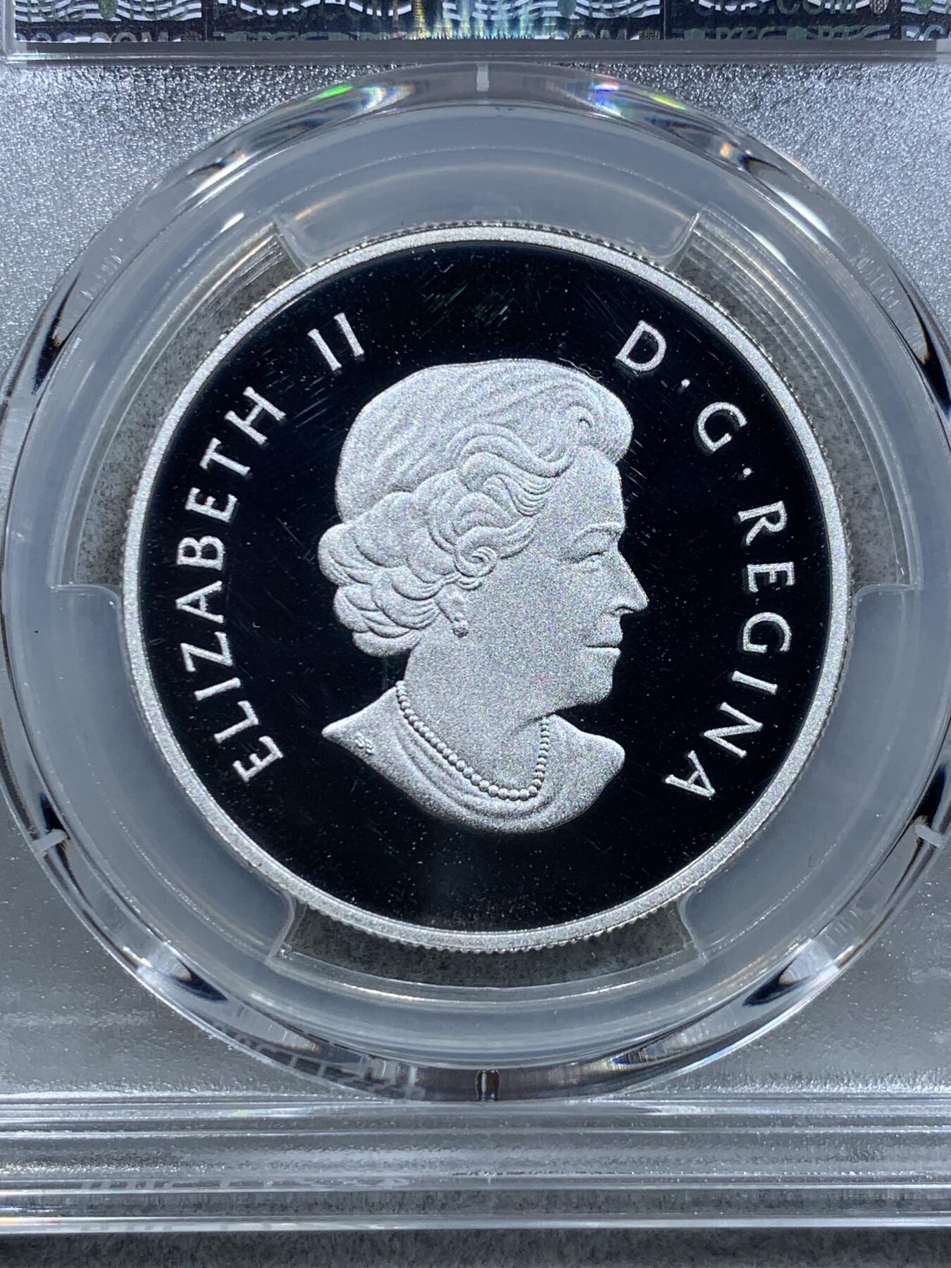《竞宝斋》第326场 周日，周一，2场连拍 （全场包邮） PCGS PR69DCAM 加拿大2016年联邦盾徽25加元精制纪念银币（克重1盎司，999纯银，限量5985枚，盒证齐全）