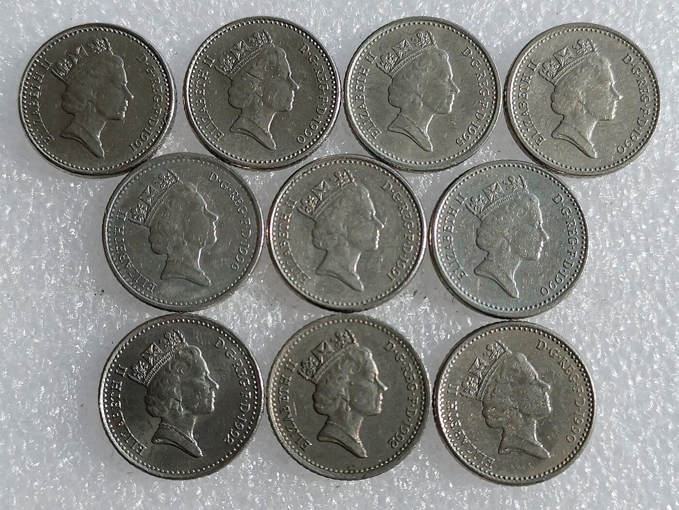 第一海外回流一元起拍收藏 散集专场 第138期 英国5便士 小版 10枚