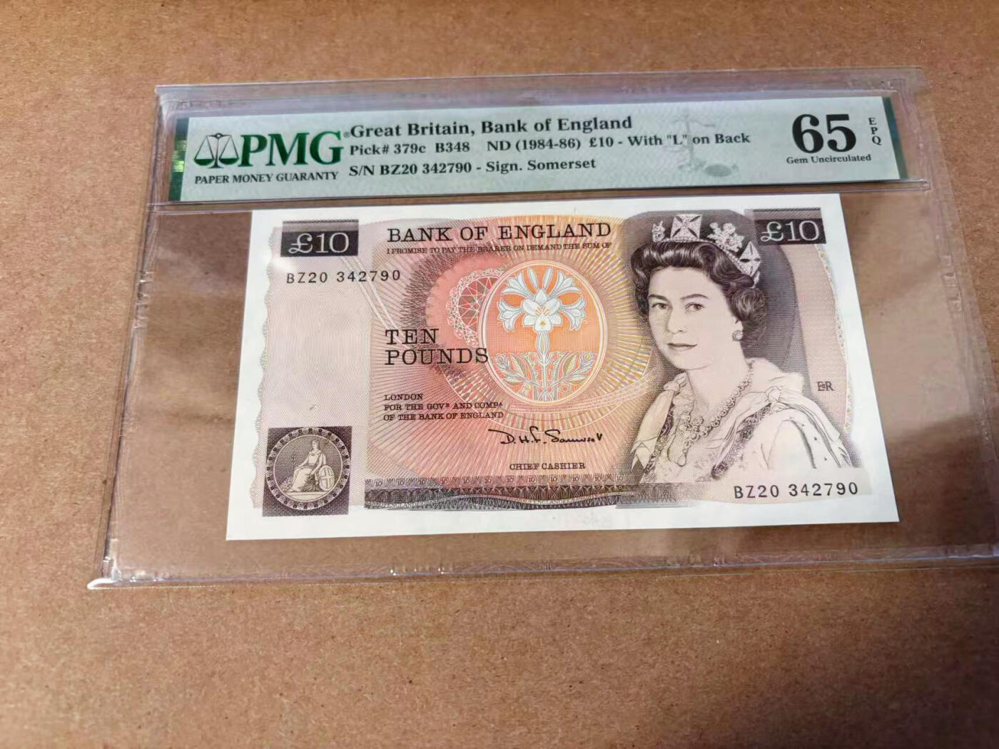 【Blue Auction】✨世界纸币精拍第577期【精】 英国 D序列 1984-86年10镑 PMG65EPQ 
