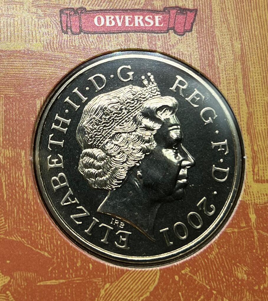 英国5英镑维多利亚逝世100周年纪念币，皇家造币厂2001年出品