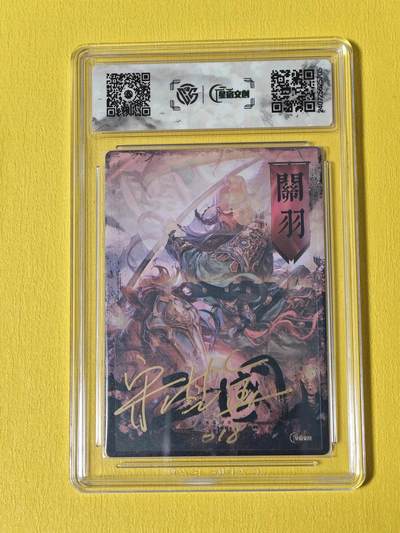 玩卡战线超级大甩拍第17期（好物、稀缺、镇册之宝） 星宿-关羽亲签粗闪9.5分评级卡