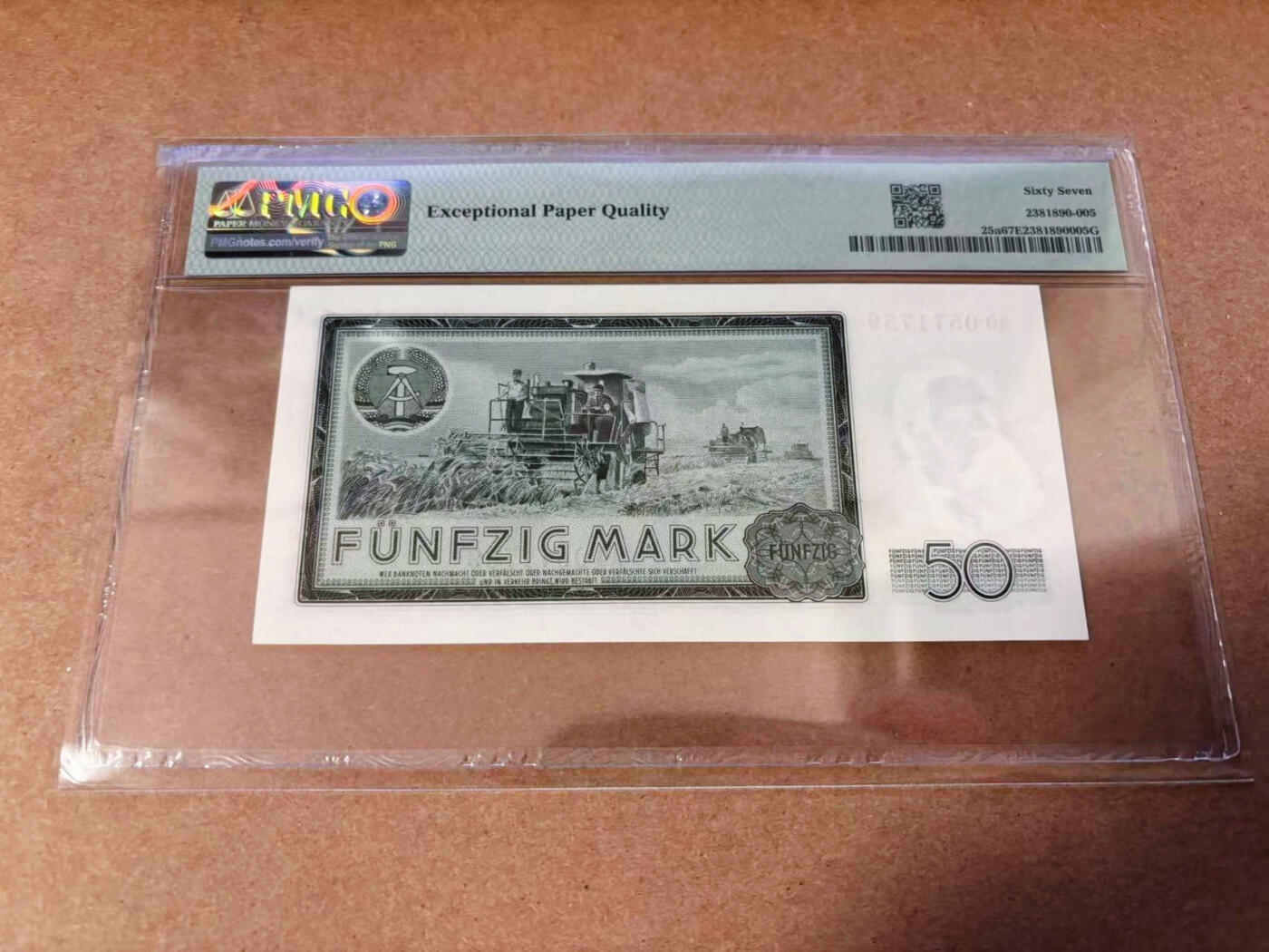 【Blue Auction】✨世界纸币精拍第577期【精】 德国 1964年50马克 恩格斯 PMG67EPQ 高分
