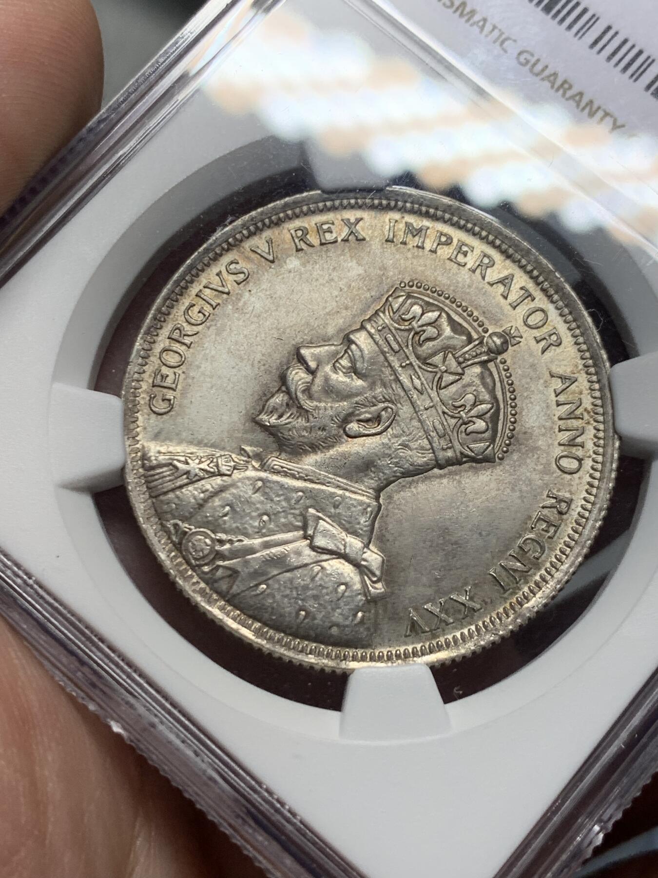 《竞宝斋》第327场 周日，周一，2场连拍 （全场包邮） NGC UNCD 加拿大1935年乔治五世1加元银币