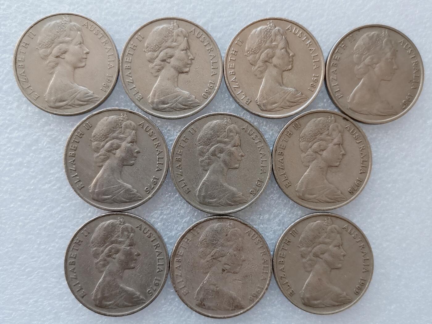 第一海外回流一元起拍收藏 散集专场 第138期 澳大利亚20分硬币 10枚