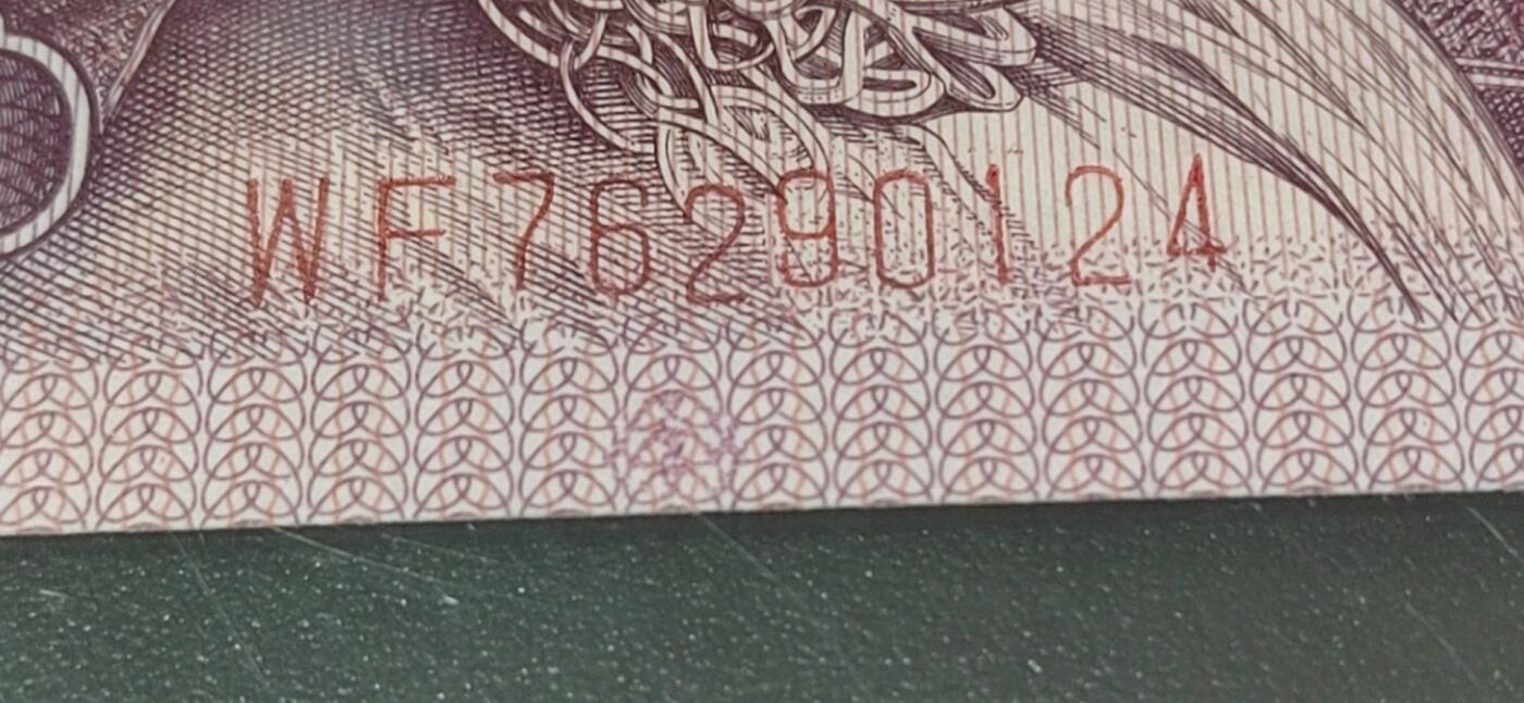 各种纸币拍场！ 🔥🔥WF7629流水🔥🔥钱坤评级 8005—太阳红、 荧光编码、趣味码、至尊双边红   WF76290124      钱坤评级中国风金标！7629，至尊流水中的强者！