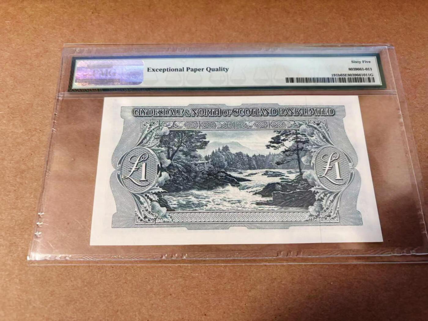 【Blue Auction】✨世界纸币精拍第577期【精】 苏格兰 1958-60年1镑 正反面多场景风景唯美 PMG65EPQ 
