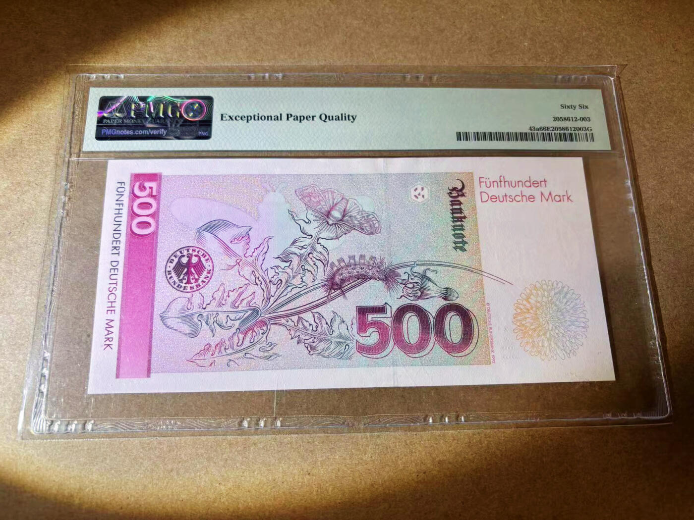 【Blue Auction】✨世界纸币精拍第577期【精】 【补号漏标 YAA0冠】德国 1993年500马克 梅里安 PMG66EPQ