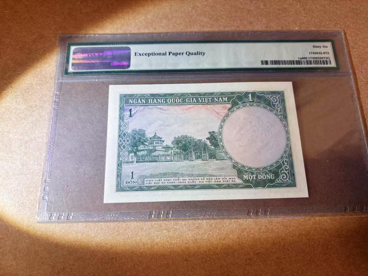 【Blue Auction】✨世界纸币精拍第577期【精】 南越 1956年1盾 PMG66EPQ 