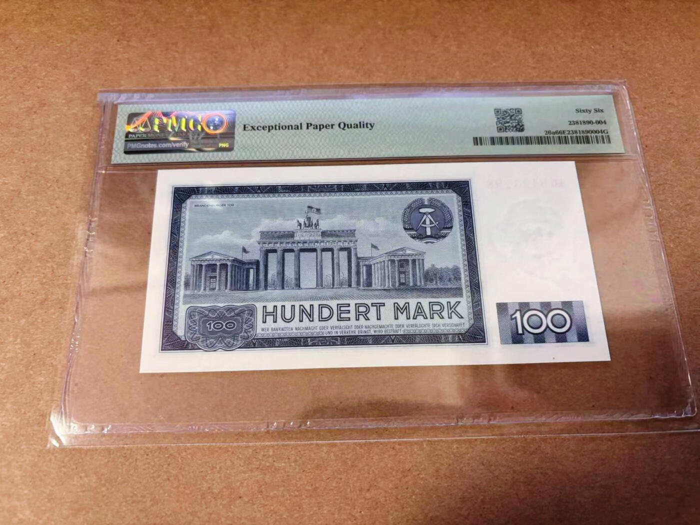 【Blue Auction】✨世界纸币精拍第577期【精】   德国 1964年100马克 马克思 PMG66EPQ 