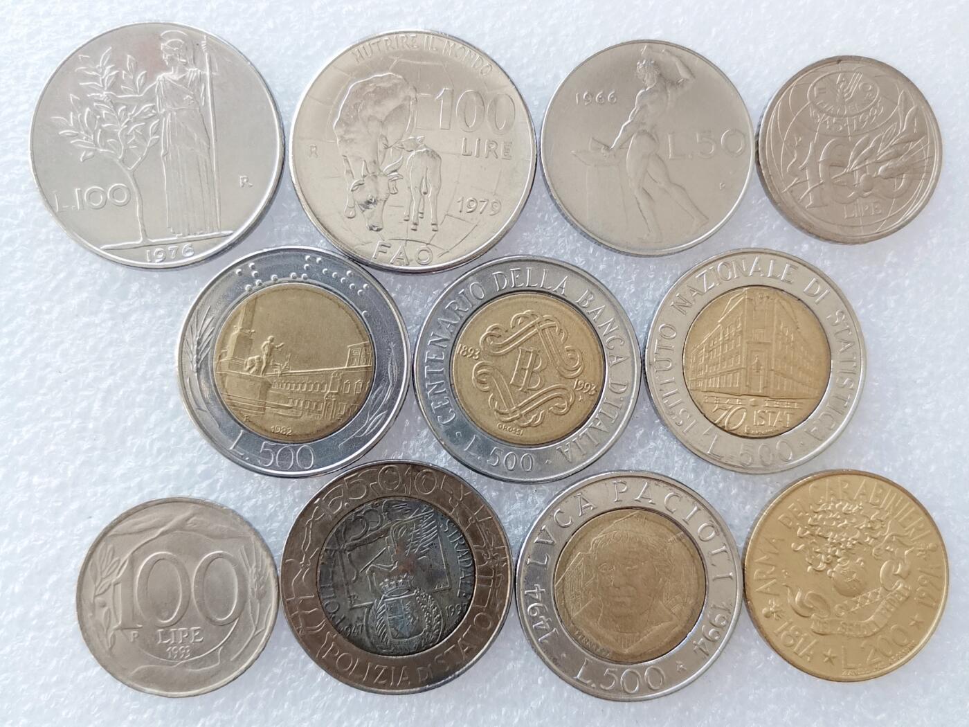 第一海外回流一元起拍收藏 散集专场 第138期 意大利硬币 11枚