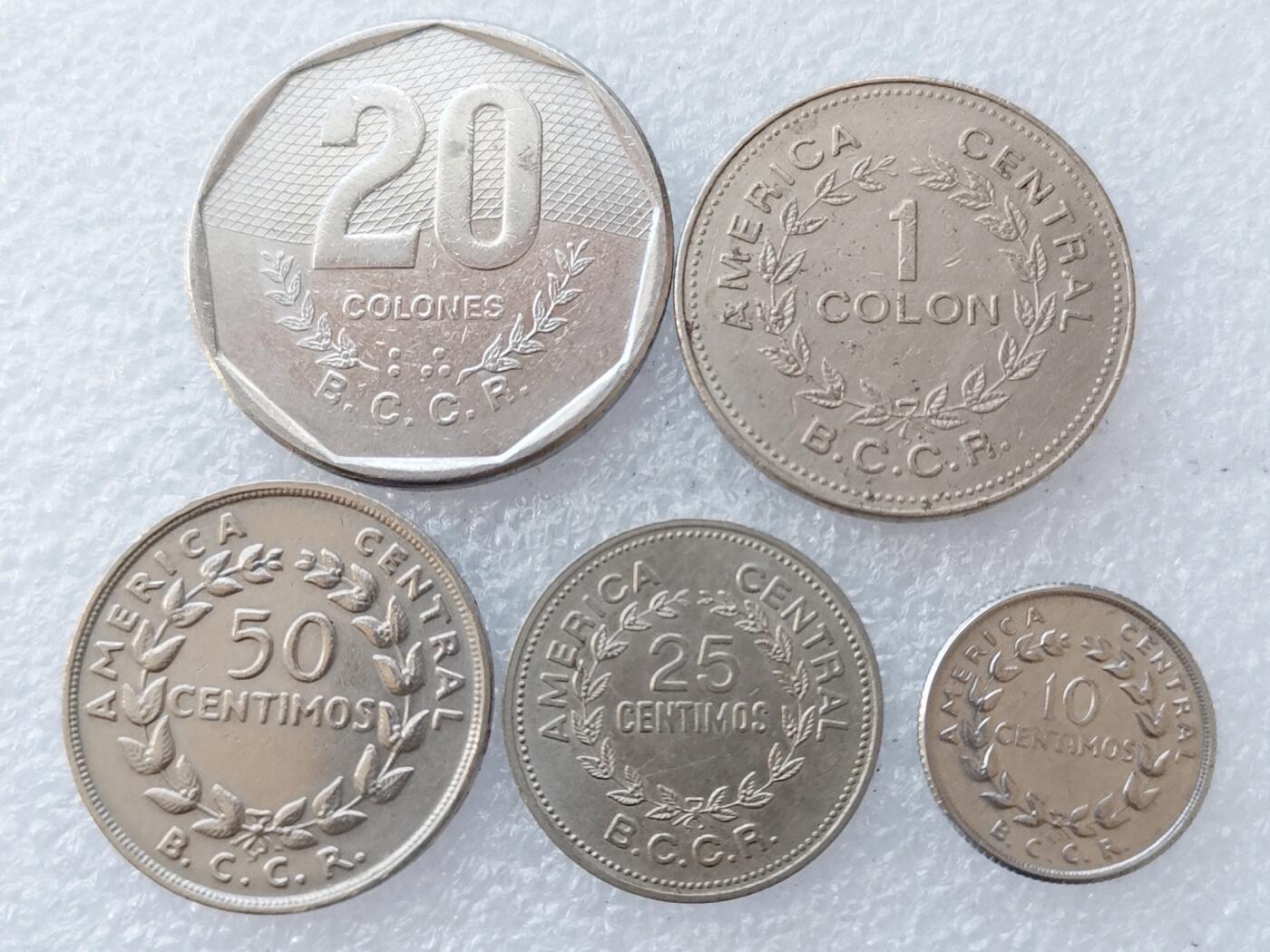 第一海外回流一元起拍收藏 散集专场 第138期 哥斯达黎加硬币5枚