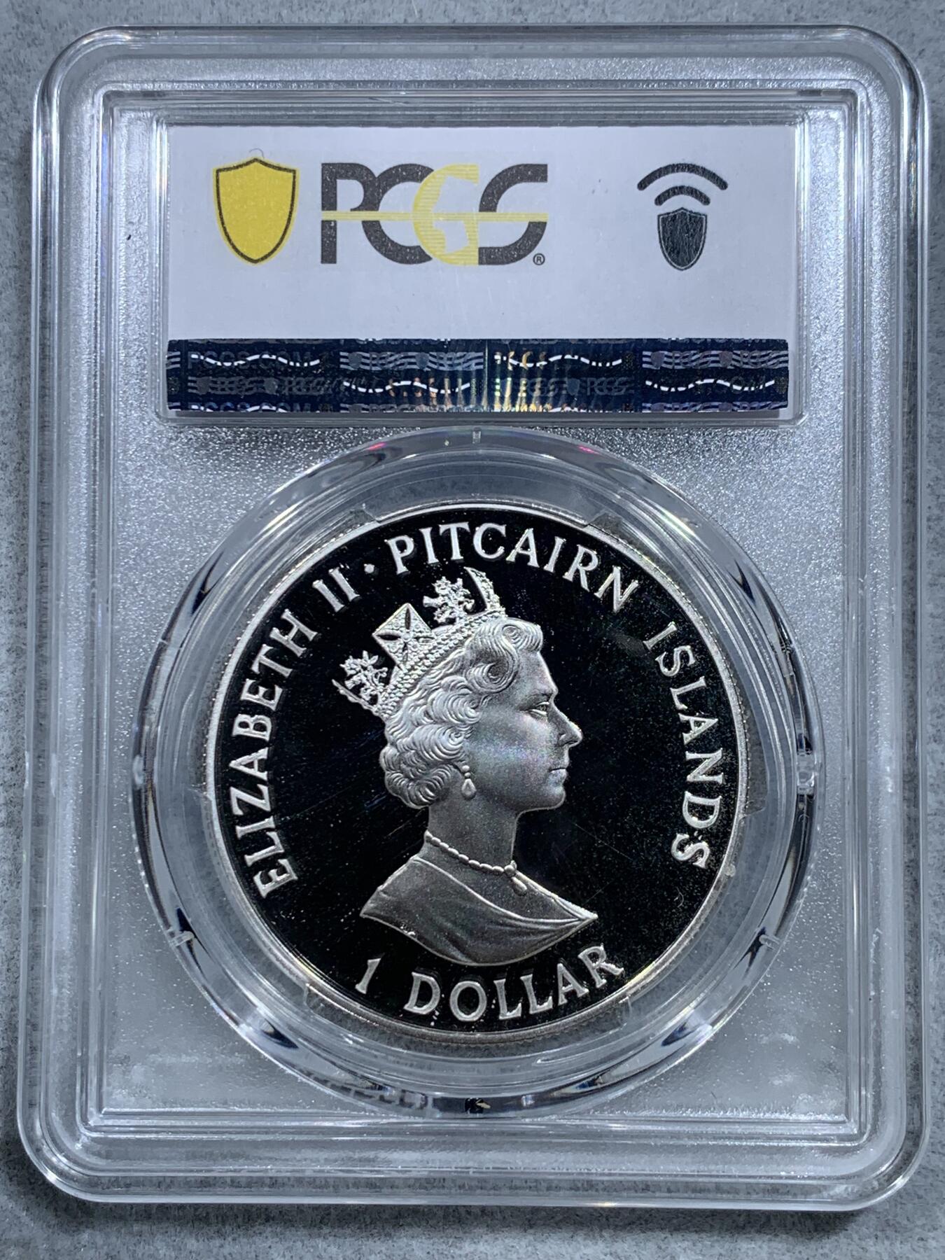 《竞宝斋》第326场 周日，周一，2场连拍 （全场包邮） PCGS PR68DCAM/PR69DCAM 皮特凯恩岛1990年/1989年“班蒂号”精制纪念套币一对（重28.26/枚，925银，银币主题取材来源于真实历史事件“叛舰喋血记”，极具投资收藏价值！）