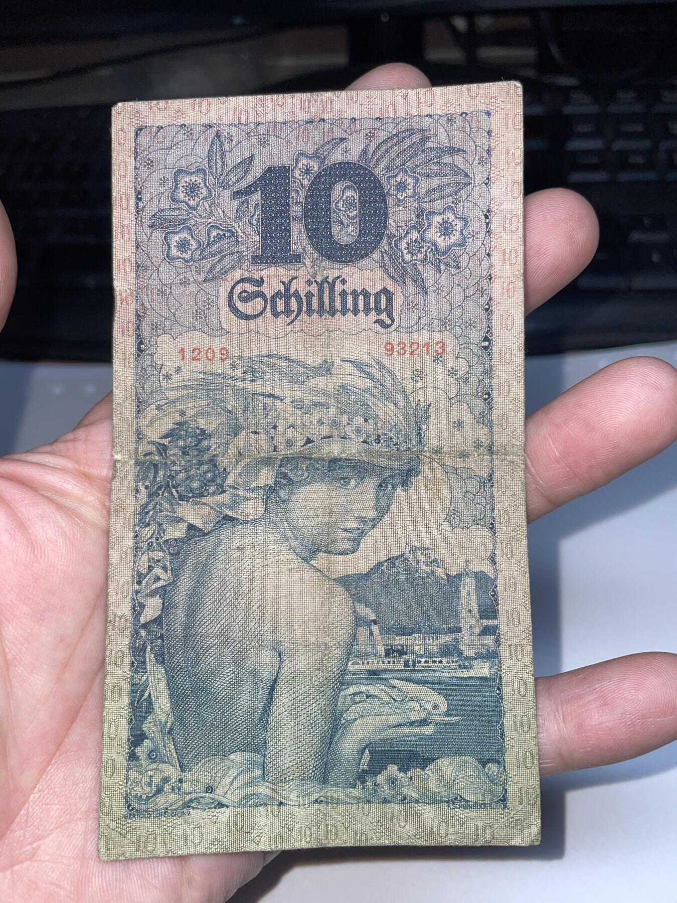 2024年集古藏今外币拍卖第十七期-第10场—（总第170拍-纸币专场），本期拍完结算一次，发货时间2-3天，休息几天后继续新的一期拍卖。 1927年奥地利10先令