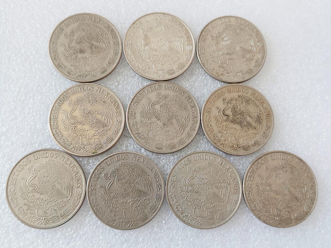 第一海外回流一元起拍收藏 散集专场 第138期 墨西哥1比索硬币 10枚