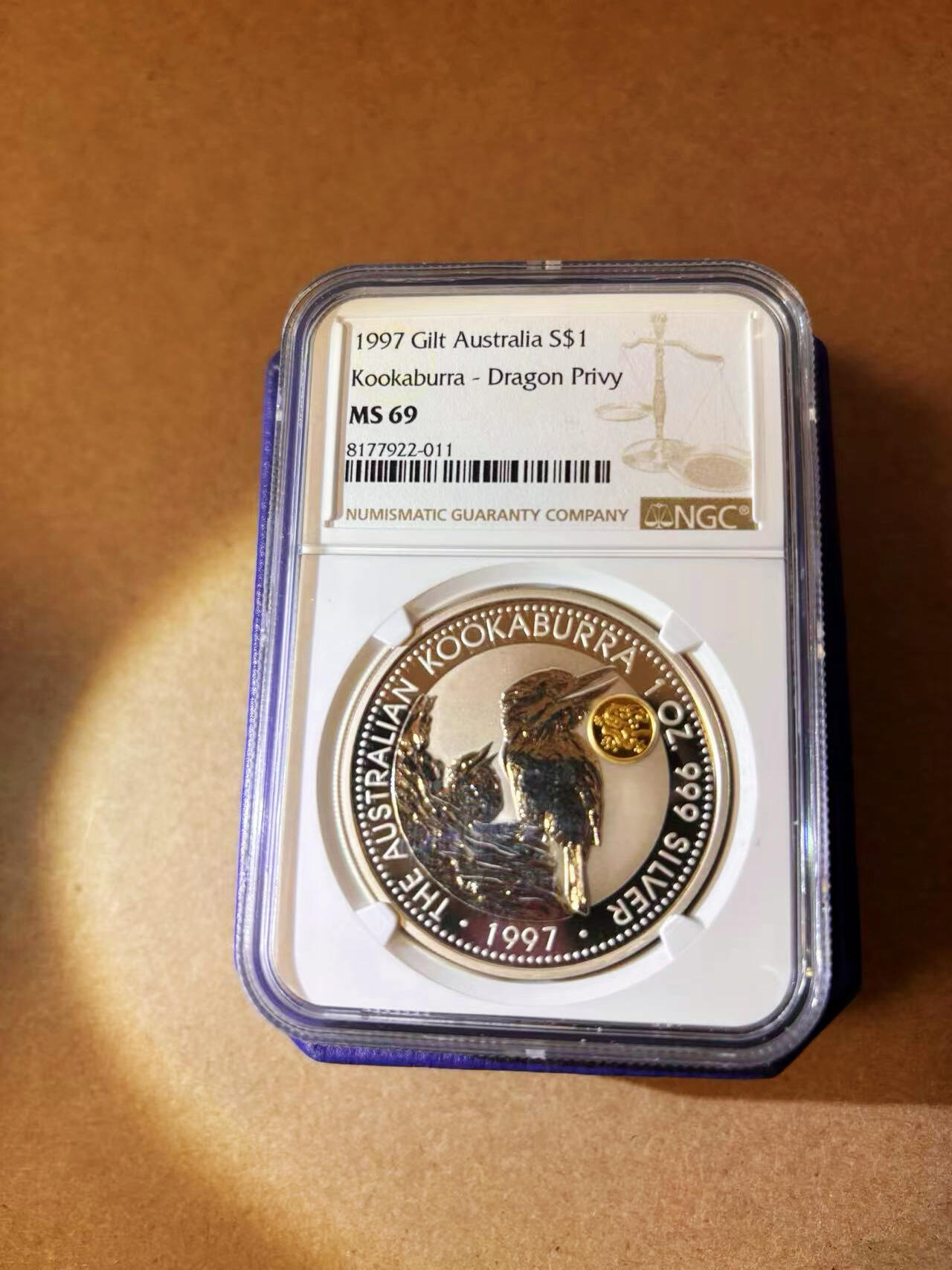 【Blue Auction】✨世界纸币精拍第577期【精】 【带盒】澳大利亚 1997年1元 Kookaburra-Dragon Privy 大银币 NGC MS69 