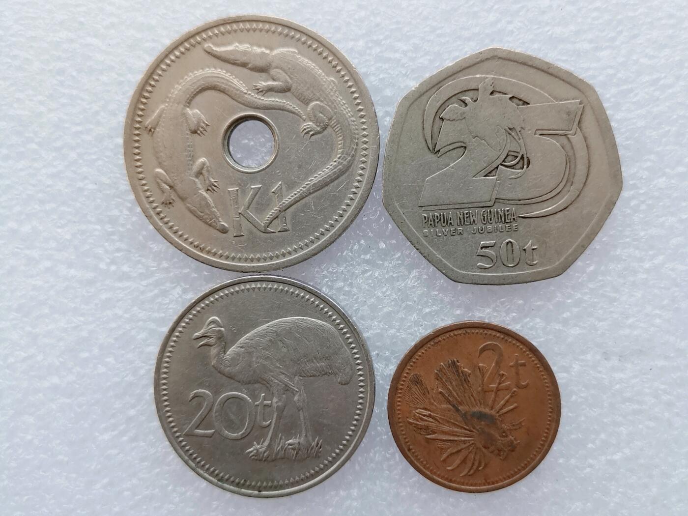 第一海外回流一元起拍收藏 散集专场 第138期 巴布亚新几内亚硬币4枚