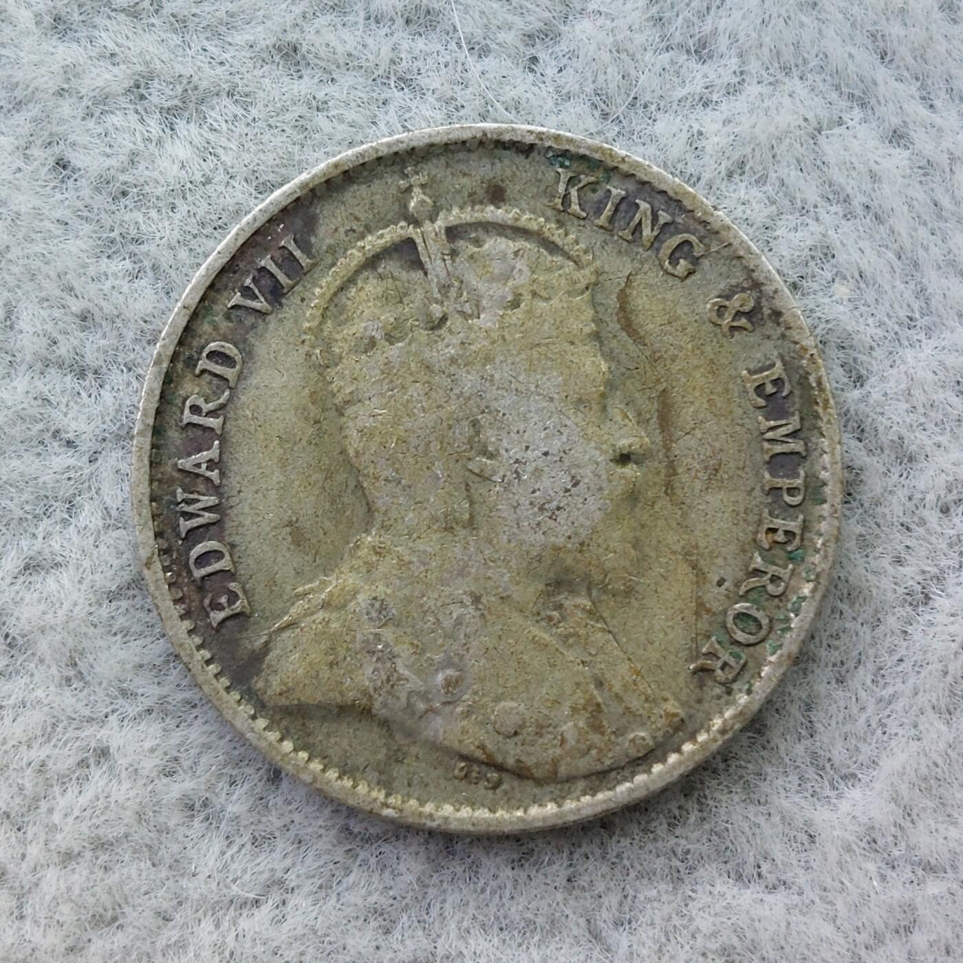 香港1905年H标爱德华七世5仙银币