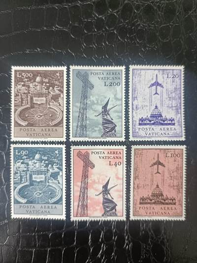 83外国邮票 梵蒂冈邮票 1967年 教堂鸟瞰加百列与广播发射塔6全 新  航空票 - 83外国邮票 梵蒂冈邮票 1967年 教堂鸟瞰加百列与广播发射塔6全 新  航空票